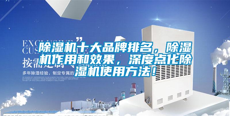 除濕機十大品牌排名，除濕機作用和效果，深度點化除濕機使用方法！