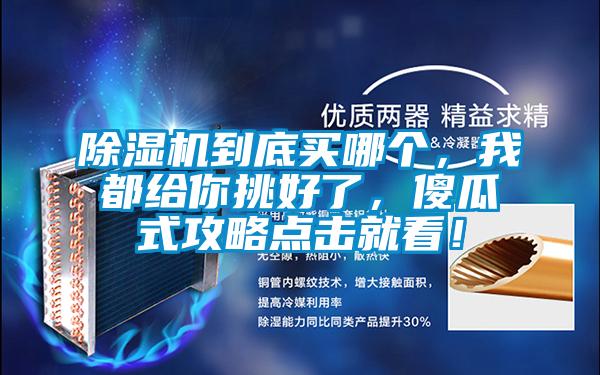 除濕機到底買哪個，我都給你挑好了，傻瓜式攻略點擊就看！