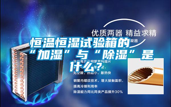 恒溫恒濕試驗箱的“加濕”與“除濕”是什么？