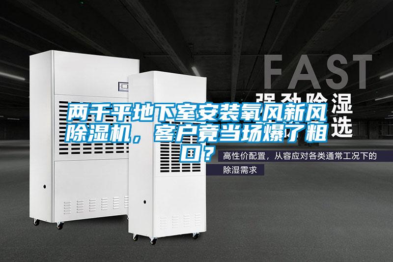 兩千平地下室安裝氧風新風除濕機，客戶竟當場爆了粗口？