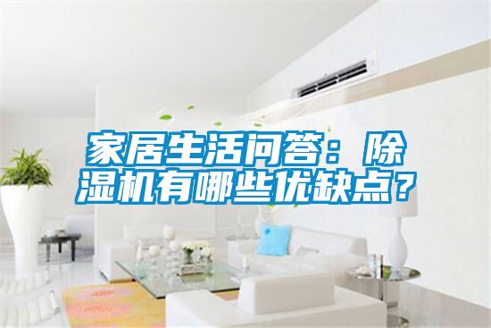 家居生活問答：除濕機有哪些優缺點？