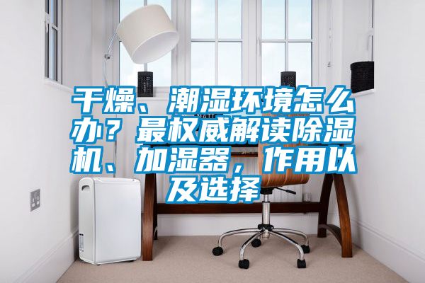 干燥、潮濕環(huán)境怎么辦？最權(quán)威解讀除濕機、加濕器，作用以及選擇