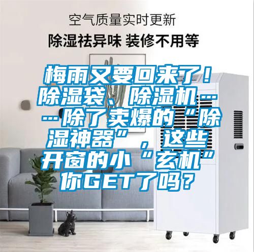 梅雨又要回來了！除濕袋、除濕機……除了賣爆的“除濕神器”，這些開窗的小“玄機”你GET了嗎？